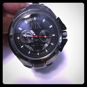 Mens Black Armani Exchange Watch Ax 1042